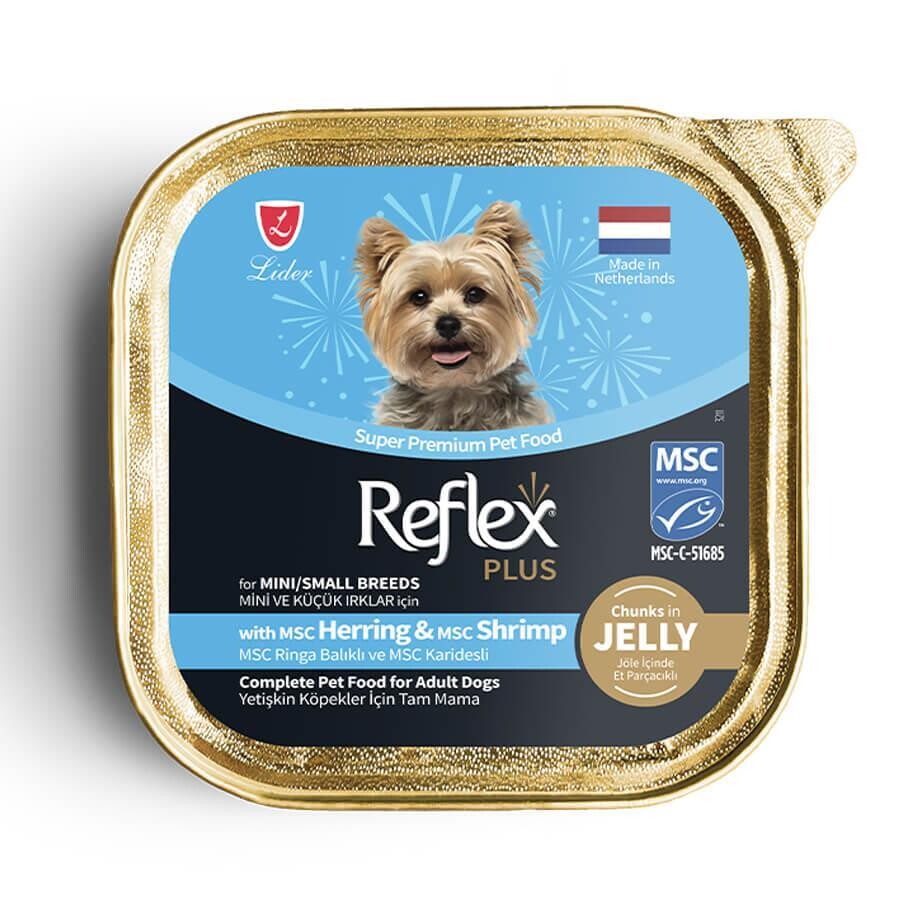 Reflex Plus Pouch Ringa Balığı Ve Karidesli Küçük Irk Yetişkin Köpek Konservesi 85 GR | SRC: Barcode: 8698995032759